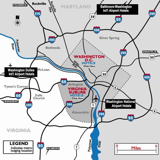 washington dc nan zòn èpòt kat jeyografik