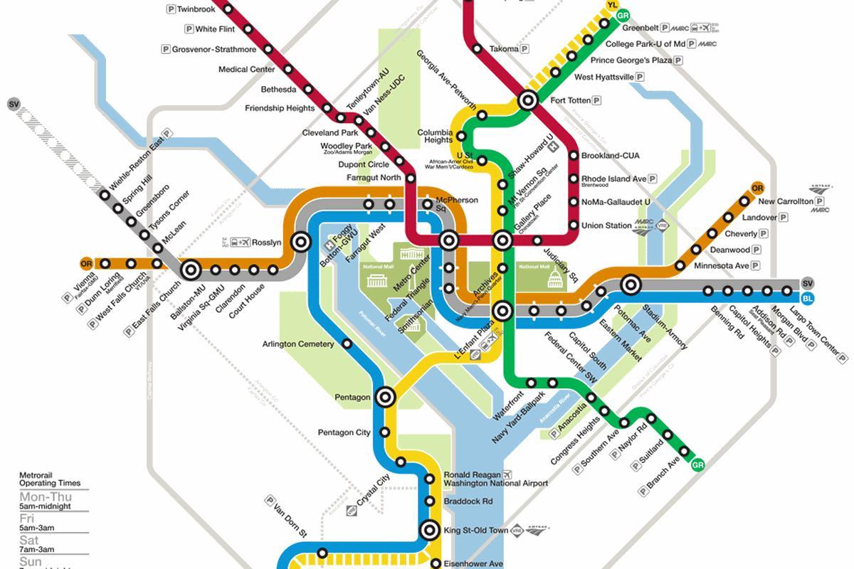 washington dc metro sistèm kat jeyografik