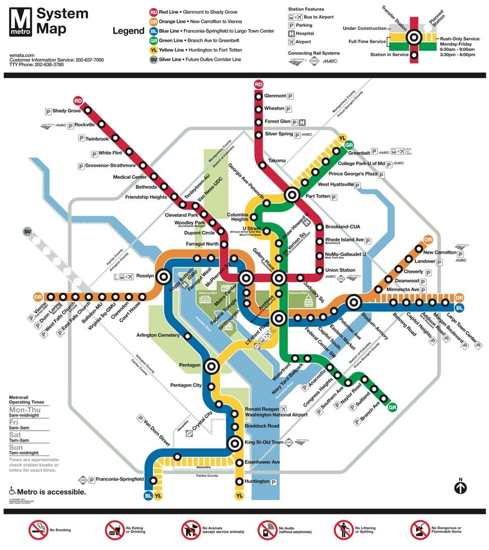 washington dc transpò piblik kat jeyografik