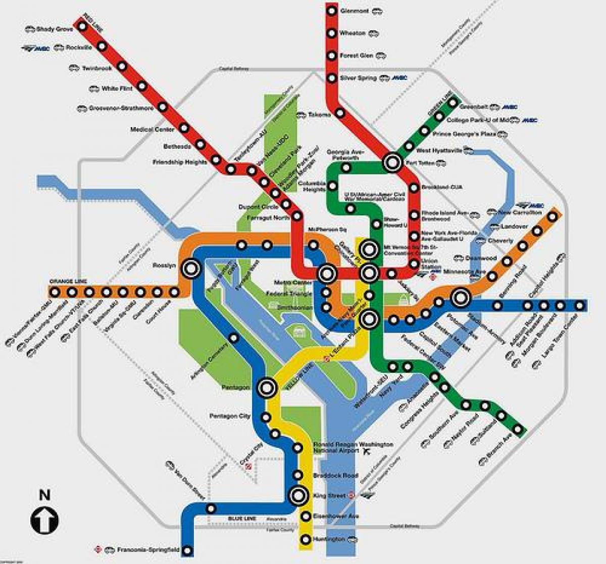 dc metro kat jeyografik planifikatè