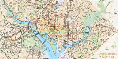 Washington dc bisiklèt kat jeyografik