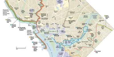 Washington dc bisiklèt santye kat jeyografik