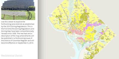 Washington dc dekoupaj an zòn kat jeyografik