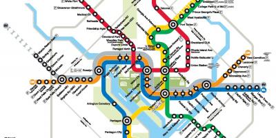 Washington dc métro liy kat jeyografik