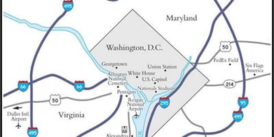 Washington metwopoliten zòn kat jeyografik