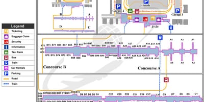 Dulles ayewopò tèminal nan kat jeyografik