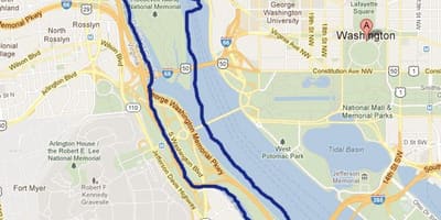 Kat jeyografik nan potomac larivyè lefrat la nan washington dc