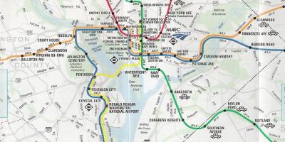 Washington dc kat jeyografik lari ak estasyon métro