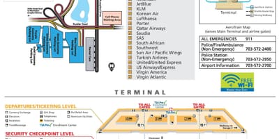 Washington dc dulles ayewopò kat jeyografik